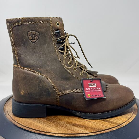 Ariat Men's Heritage Lacer Distressed Brown Boots 10001988 Men's 12EE - Picture 1 of 12
